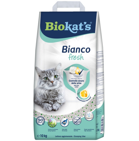 Biokat's Bianco Fresh Грудкувальний наповнювач для котячого туалету з ароматом 10 л